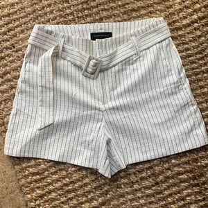 Banana Republic, size 2 shorts. White with small black stripes. Worn once!